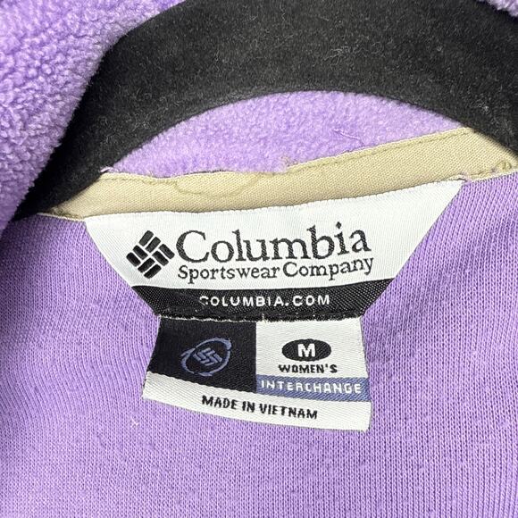 Columbia Woman's Purple 3-in-1 Interchange‎ Jacket Medium Waterproof Hiking - Picture 6 of 11